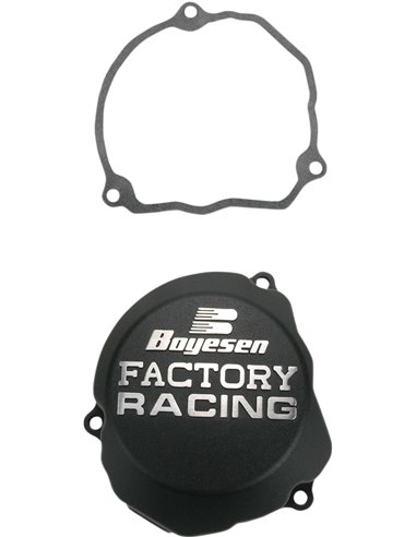 Tampa de ignição de alumínio da Boyesen Factory Racing preto SC-46B