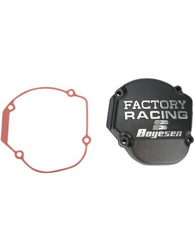 IGNITION COVER FACTORY RACING ALUMINUM REPLACEMENT BLACK BOYESEN SC-02AB