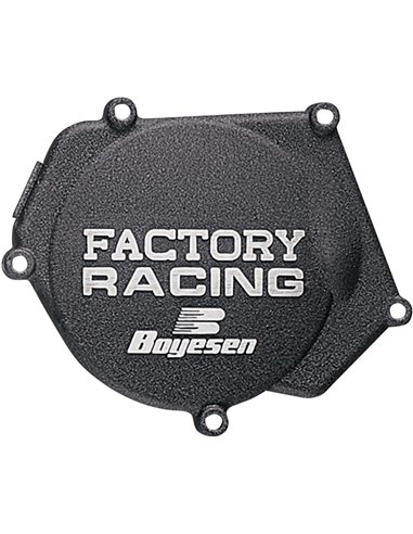 Tampa de ignição de alumínio da Boyesen Factory Racing preto SC-12B