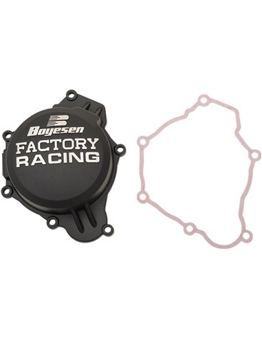 IGNITION COVER FACTORY RACING ALUMINUM REPLACEMENT POWDER-COATED BLACK BOYESEN SC-41CB