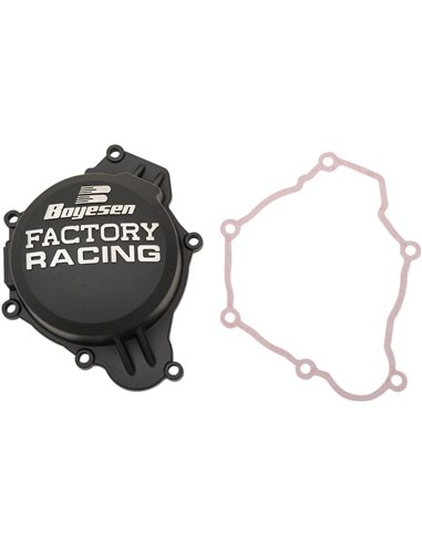 IGNITION COVER FACTORY RACING ALUMINUM REPLACEMENT POWDER-COATED BLACK SC-41CB