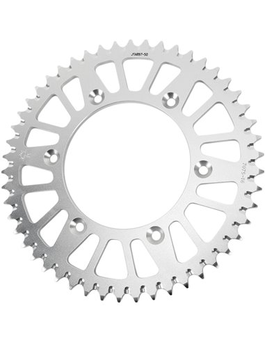 Corona de transmisión JT SPROCKETS JTA897.50 50 dientes 520 PITCH NATURAL 7075-T6 aleación de aluminio JTA897.50