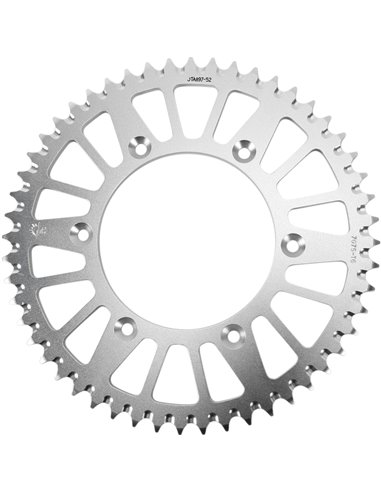 Corona de transmisión JT SPROCKETS JTA897.52 52 dientes 520 PITCH NATURAL 7075-T6 aleación de aluminio JTA897.52