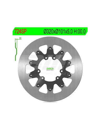 Disco de freno NG sin ventilaciones 724SP Ø320 x Ø101 x 5