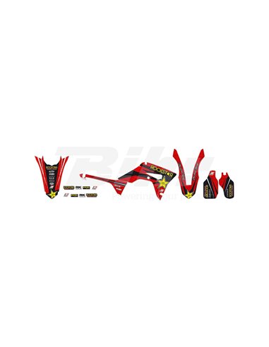 Kit adhesivos Blackbird ROCKSTAR ENERGY RED/BLACK/YELLOW CRF 250-450-SÓLO ADHESIVOS