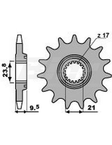 PBR sprocket 14 teeth chain pitch 520 Honda CR-F 450 R / X