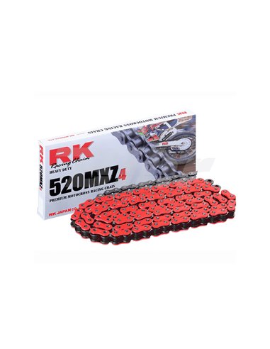 Cadena RK FR520MXZ4 con 116 eslabones rojo