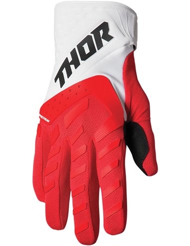 Gants moto cross Thor-MX 2022 Spectrum rouge/blanc XS 3330-6837