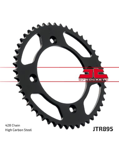 Corona JTR895.49ZBK 49 dents 428 PITCH BLACK C49 HIGH CARBÓ STEEL