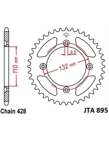 Corona JTA895.50ORG SPRKT RL 50T HUS/KTM ORG