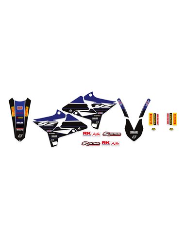 Kit Adhésifs Complet + Housse de selle Blackbird Replica YAMAHA 20 8242R10