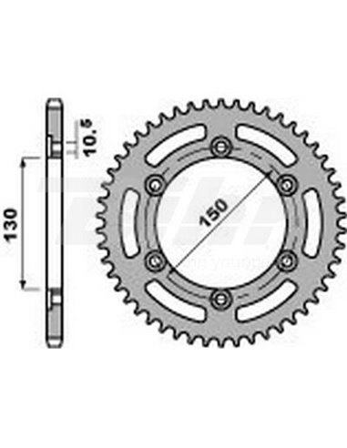 Corona PBR acer 46 dents pas 520 Honda NX650 Dominator