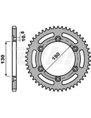 Coroa de aço PBR passo de 38 dentes 520 Honda XLR350