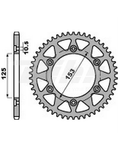 Corona PBR acer 41 dents pas 520 Honda CRF250L