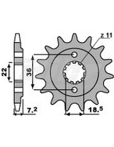 Sprocket PBR 13 teeth for chain pitch 520 Honda XR250R