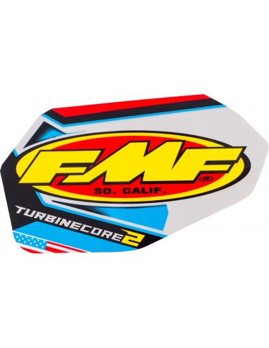 Autocollants de remplacement pour échappements en vinyle patriotique FMF Turbine Core 2 012699