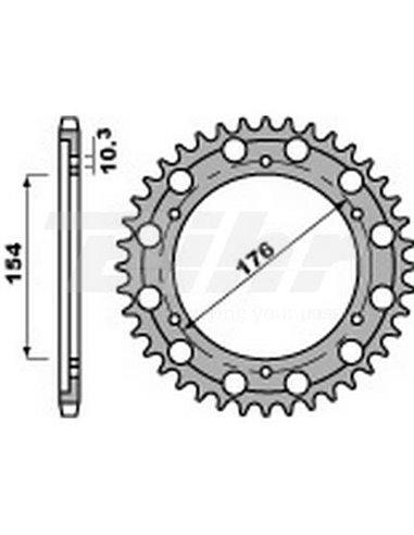 Corona PBR acer 44 dents pas 530 Honda CB1000R