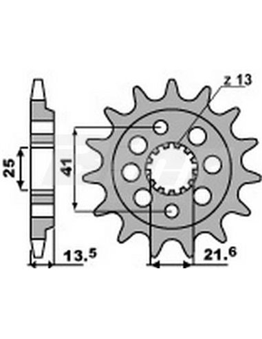 PBR roda dentada com 14 dentes passo da corrente 520 Honda XR650R