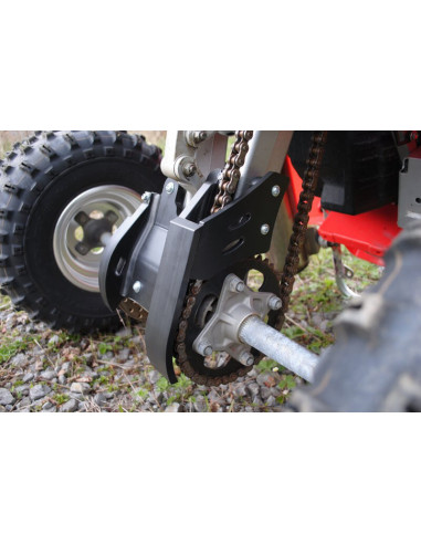 Protector del darrere de càrter AXP, 6 mm, negre, Honda TRX450R