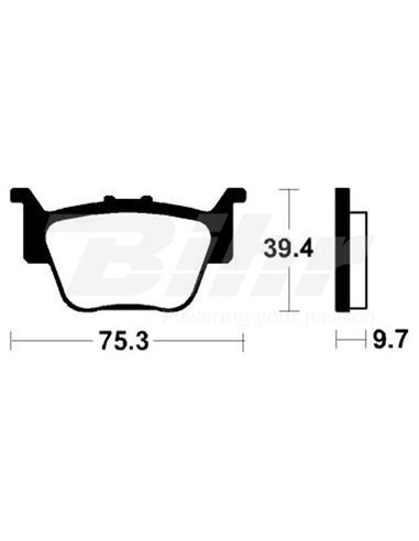 Position des plaquettes de frein frittées Tecnium MO313: avant