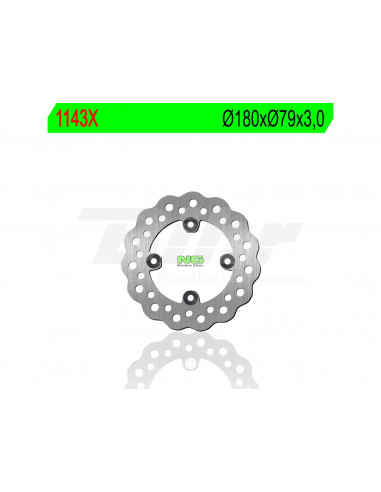 Disc de fre NG ondulat 1143X Ø180 x Ø79 x 3 Posició: Davantera / del darrere