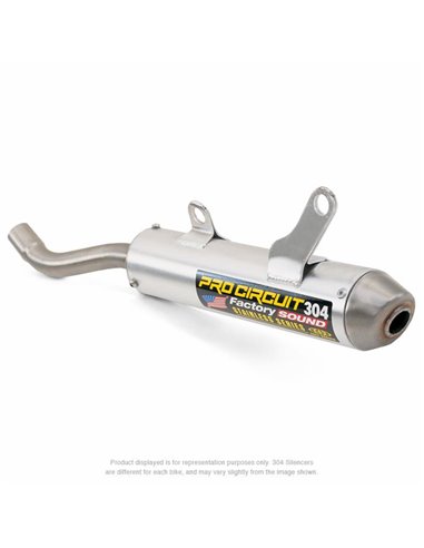 Silencieux d'échappement Pro Circuit 304 Kawasaki KX65: aluminium, embout en acier inoxydable