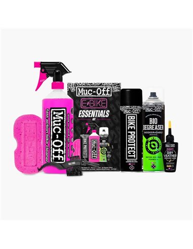 Kit completo limpieza y mantenimiento Ebike MUC-OFF Essentials kit