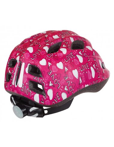 Casco junior POLISPORT Love con luz Led talla S 52/56 cm