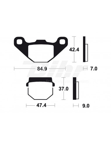 Position des plaquettes de frein frittées Tecnium MO44: avant