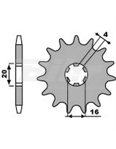 PBR sprocket 14 teeth chain pitch 428 Yamaha YZ80