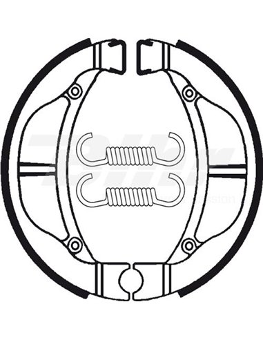 Tecnium BA093 brake shoes Position: Rear