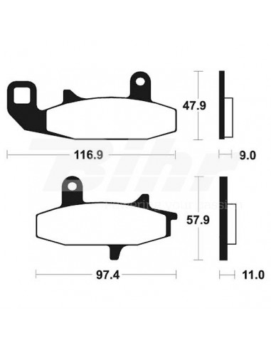 Plaquettes de frein frittées Tecnium MOR226 Position: avant