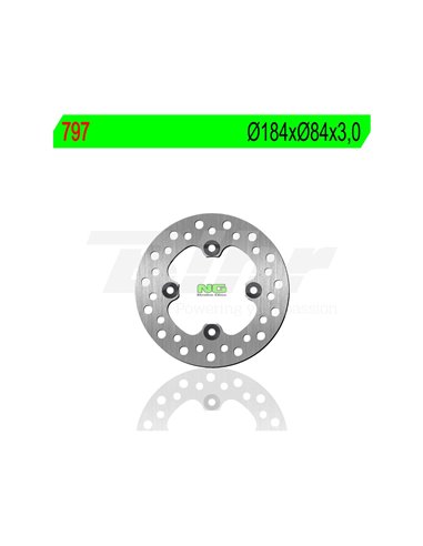 Brake disc NG 797 Ø184 x Ø84 x 4