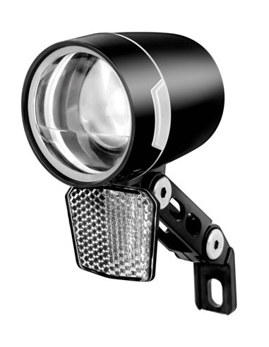 Luz delantera bicicleta LED 100lm para dinamo 6V + reflector