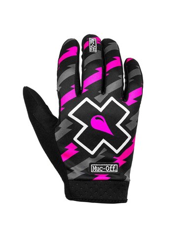 Guantes de bicicleta Muc-Off BOLT - Color Rosa/Negro - Talla L