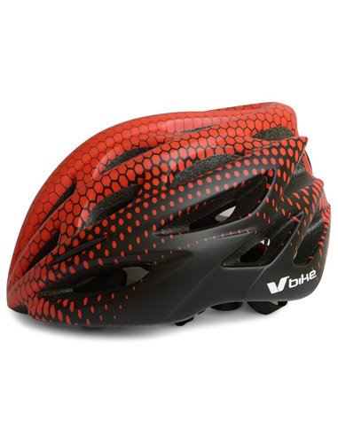 Casco V Bike MTB/Road 25 ventilaciones rojo/negro talla M (55-58cm)