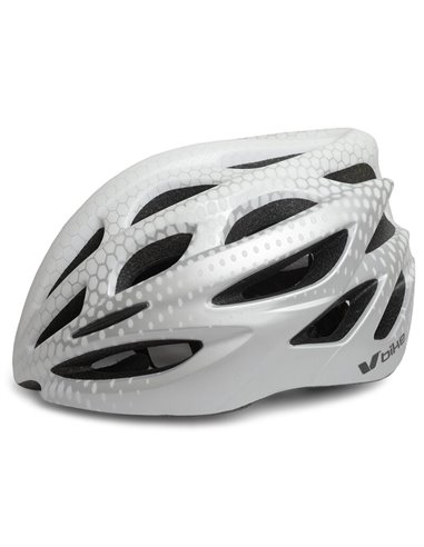 Casco V Bike MTB/Road 25 ventilaciones plata/blanco talla M (55-58cm)