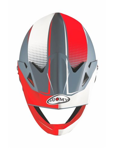 Casco SUOMY Extreme - Gris/Rojo/Blanco