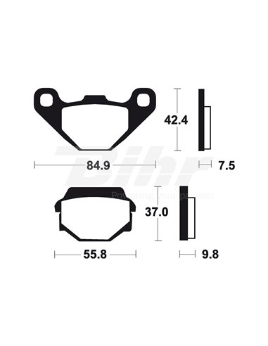 Tecnium MO86 Sintered Brake Pads Position: Rear