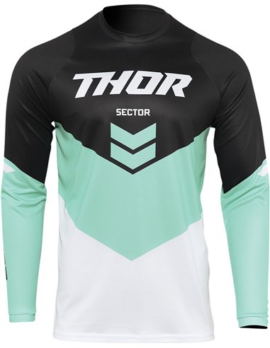 Camiseta motocross niño(a) Thor-MX 2022 Sector Chevron negro/mint XXS 2912-2033