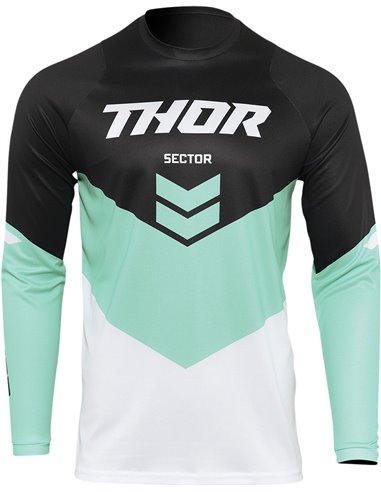 Camisola de motocross criança Thor-MX 2022 Sector Chevron preto/mint XXS 2912-2033