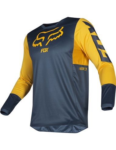 Camiseta motocross Fox 180 przm navy/yelllow Talla L Outlet