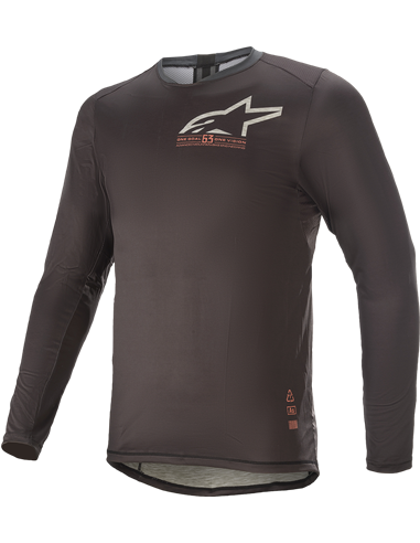 Jersey Ls Alp6 Blk/Cor S (Maillot de vélo-Homme) Alpinestars 1763821-1793-S