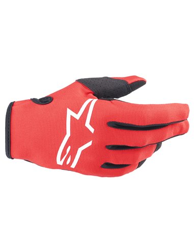 Luva Alps Vermelho/Branco S (Luvas de Bicicleta Masculina) Alpinestars 1563922-3012-S