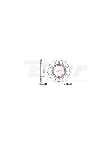 Couronne en acier JT 460 avec 51 dents