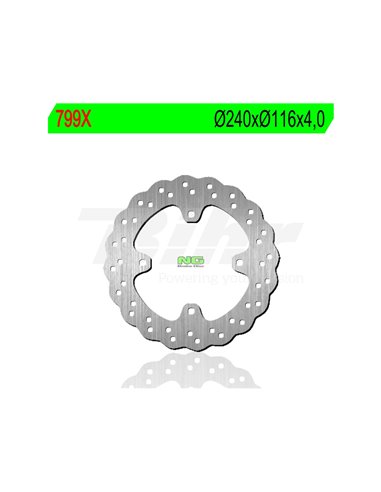 Wave brake disc NG 799X Ø240 x Ø116 x 4 Position: Rear