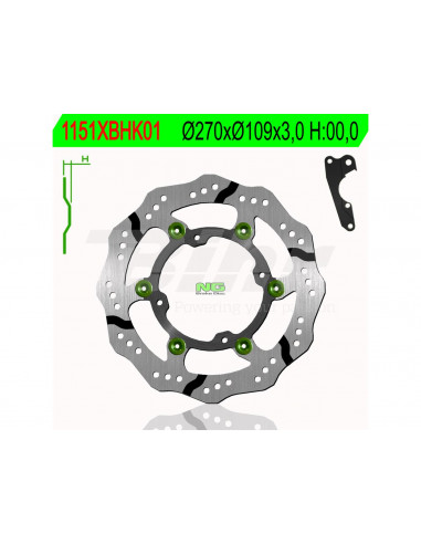 Disc de fre flotant sobredimensionat Ø270 x Ø109 x 3