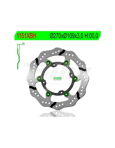 Disc de fre NG 1151XBH 269,5 x 109 x 3,0