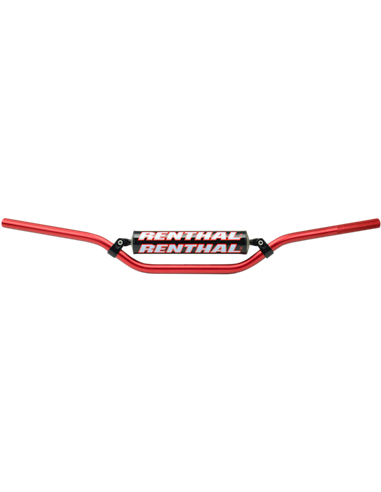 Guidon Renthal diamètre 22mm Rc 971 Rouge 971-08-RD-01-185