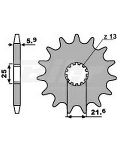 PBR sprocket 15 teeth anti-noise steel pitch 520 type 565